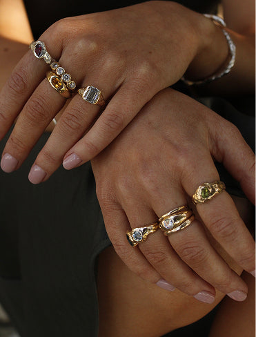Hand Wearing Le Mela Rings